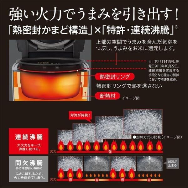 Amazon | 三菱電機 IH炊飯器 5.5合炊き NJ-VW10H-B ブラック 炭漆黒 本